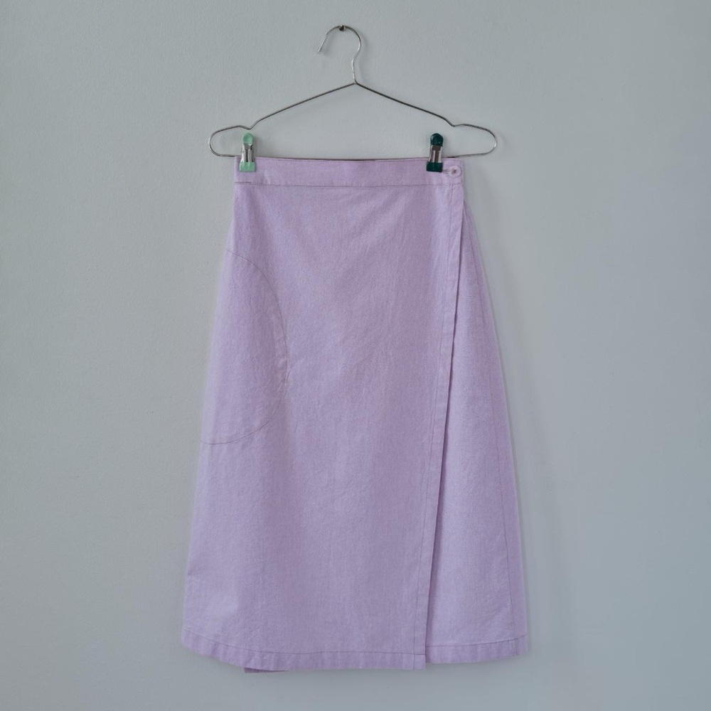 REIFHAUS - Lilac cotton Midi Wrap Skirt